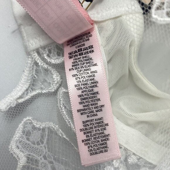 Agent Provocateur Seraphina White 36C Bra NWT $300 - Picture 11 of 12